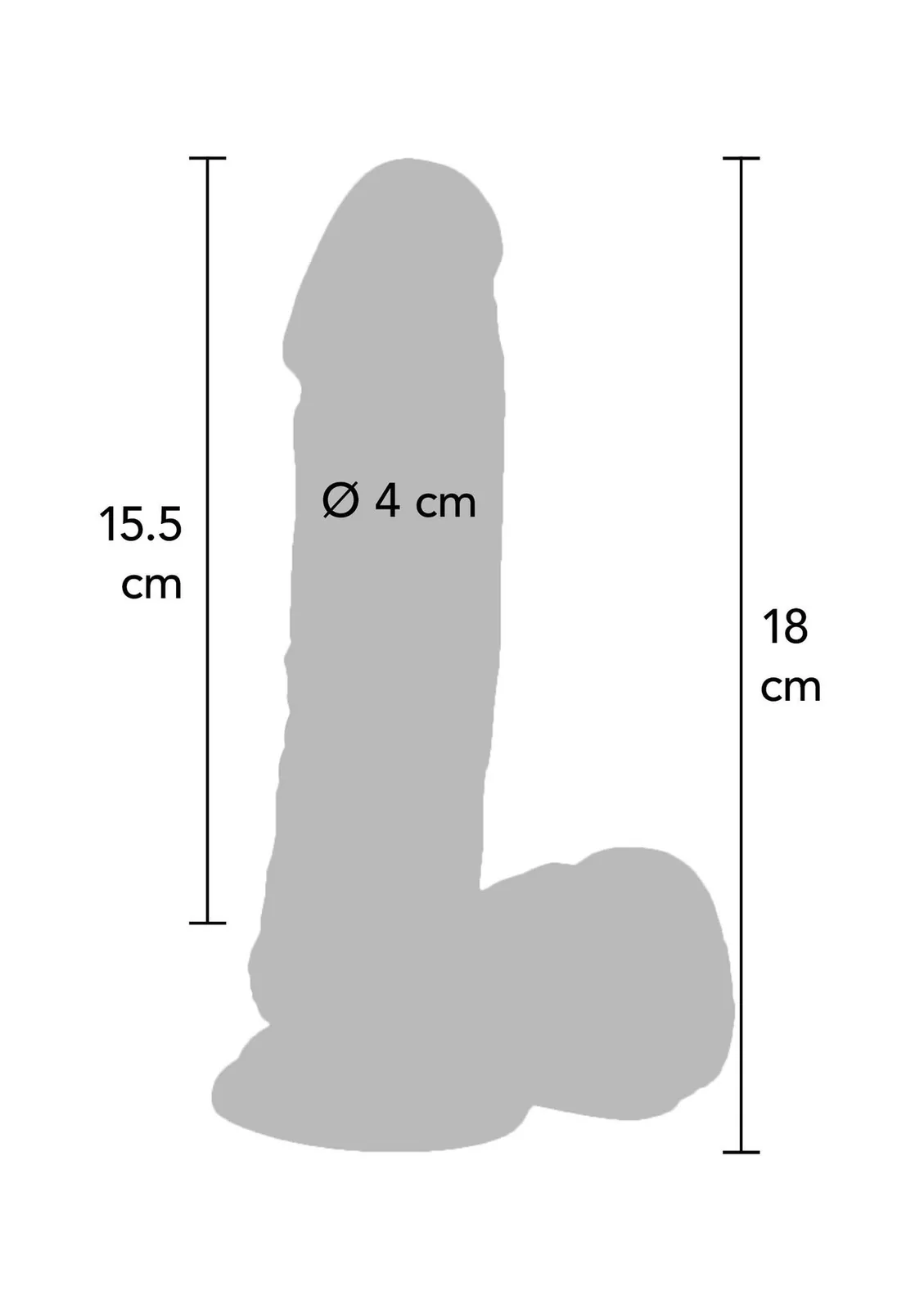 Dildo 7in. with Balls Vibrator Light skin tone - Image 4