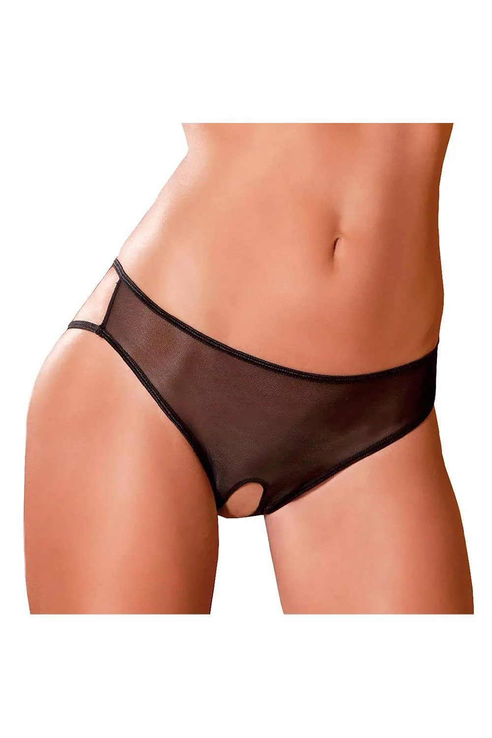 Crotchless Cage Back Boyshort Black, M/L - Image 3