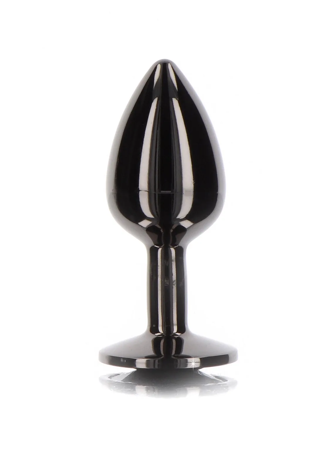 Taboom Butt Plug With Diamond Jewel L Black — Aluminum Anal Plug