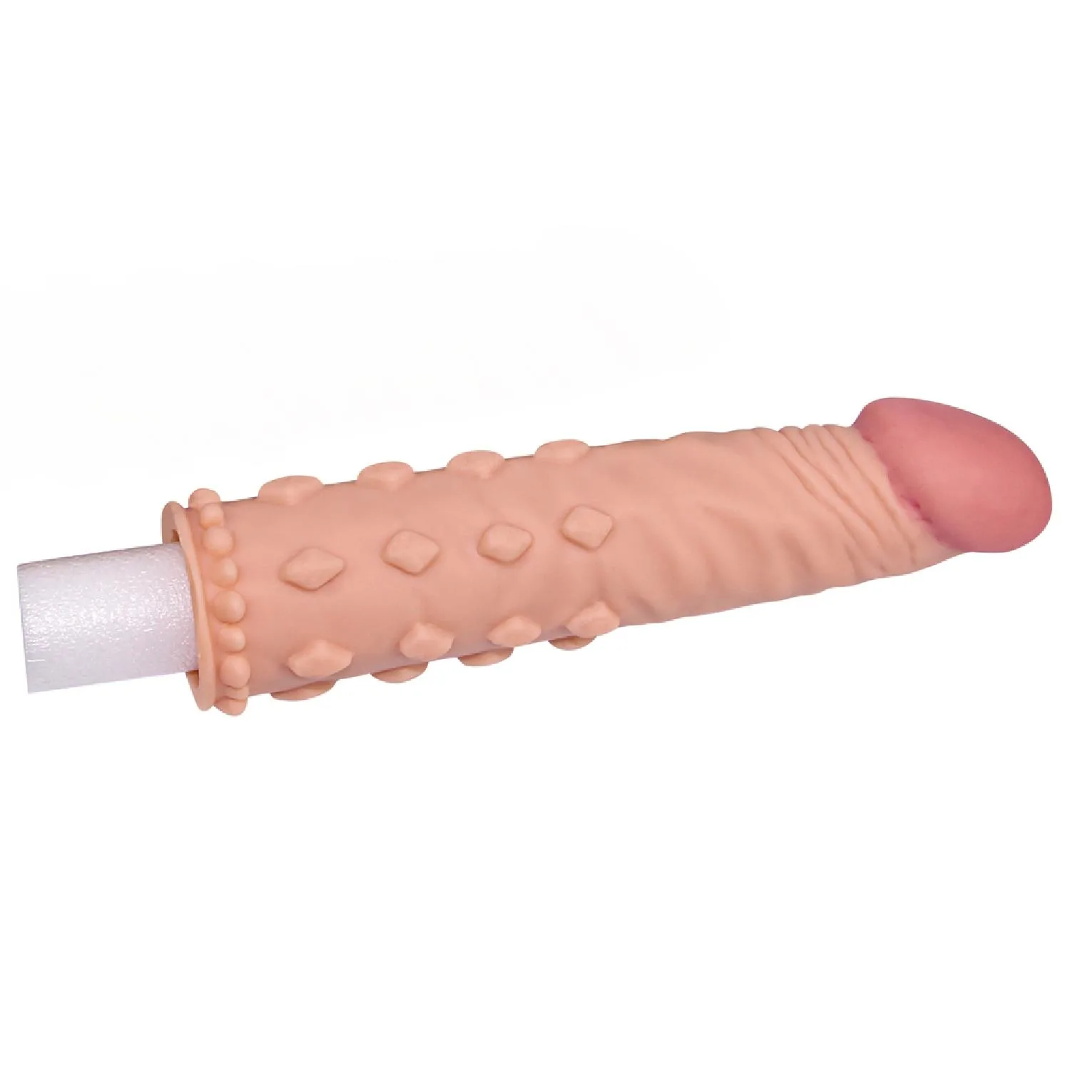 Add 2-Inch Pleasure X Tender Penis Sleeve Flesh - Image 3