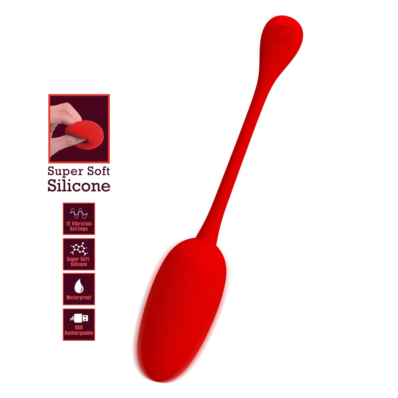 Pretty Love - KNUCKER Red, 12 Vibration Functions, Memory Function - Image 4