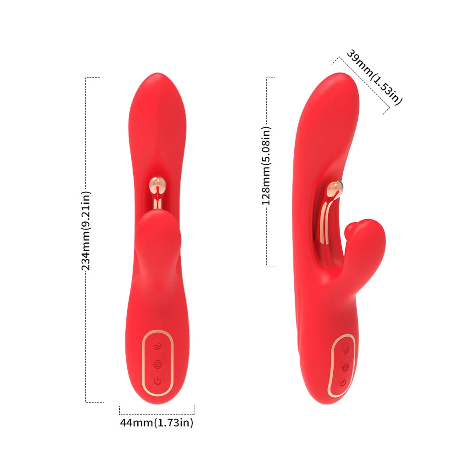 B - Series Joy Nirvana Red — Rabbit Vibrator with Three-Point Vibration