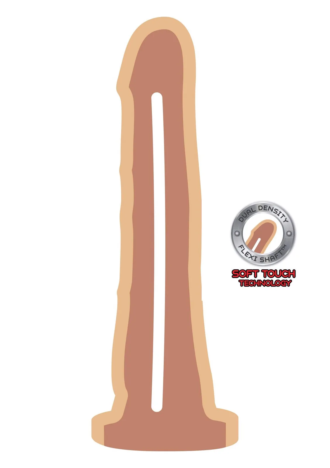Dual Density Dong 7.5 inch Light skin tone - Image 3