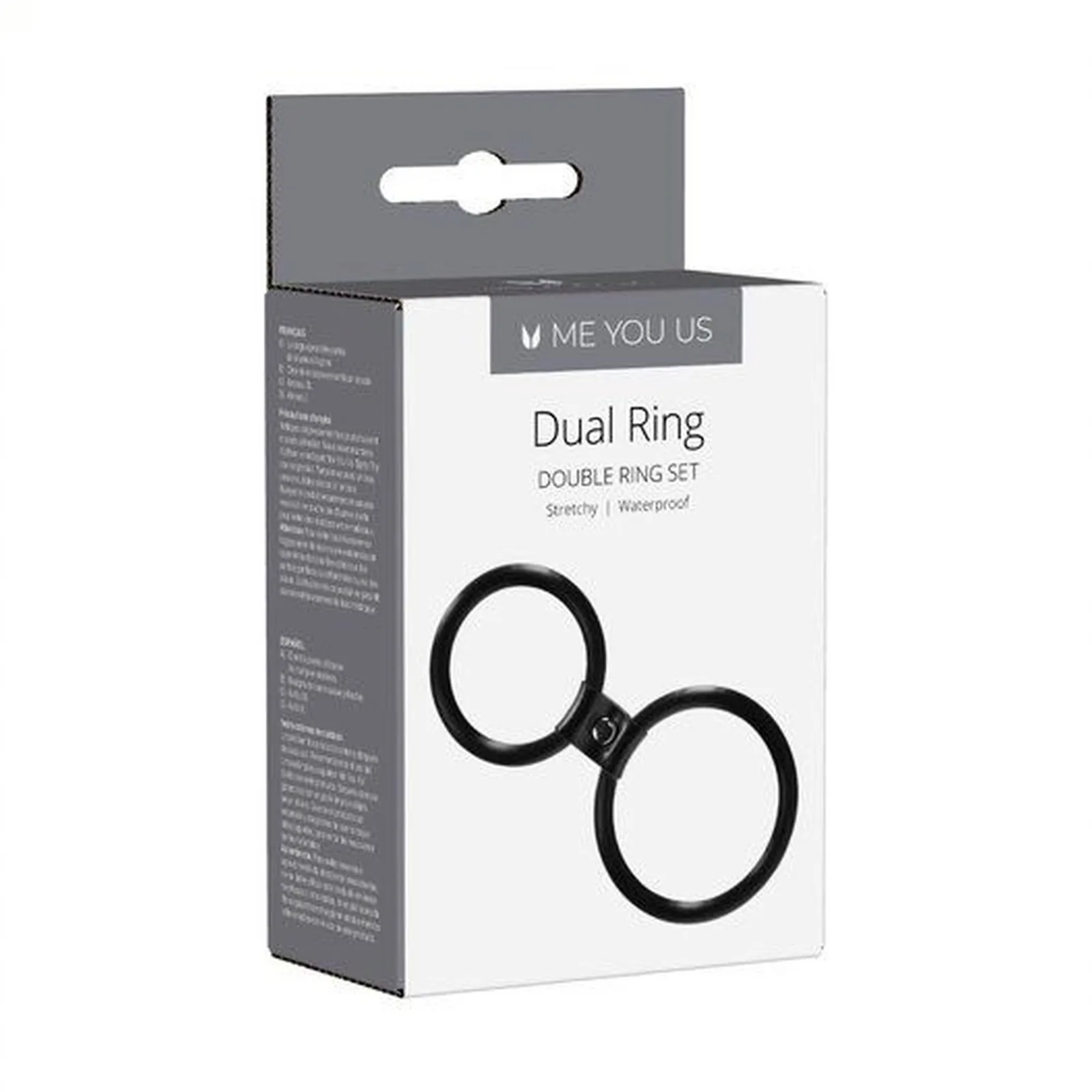 Me You Us Ring- Me You Us Us Double Cock Ring, Black