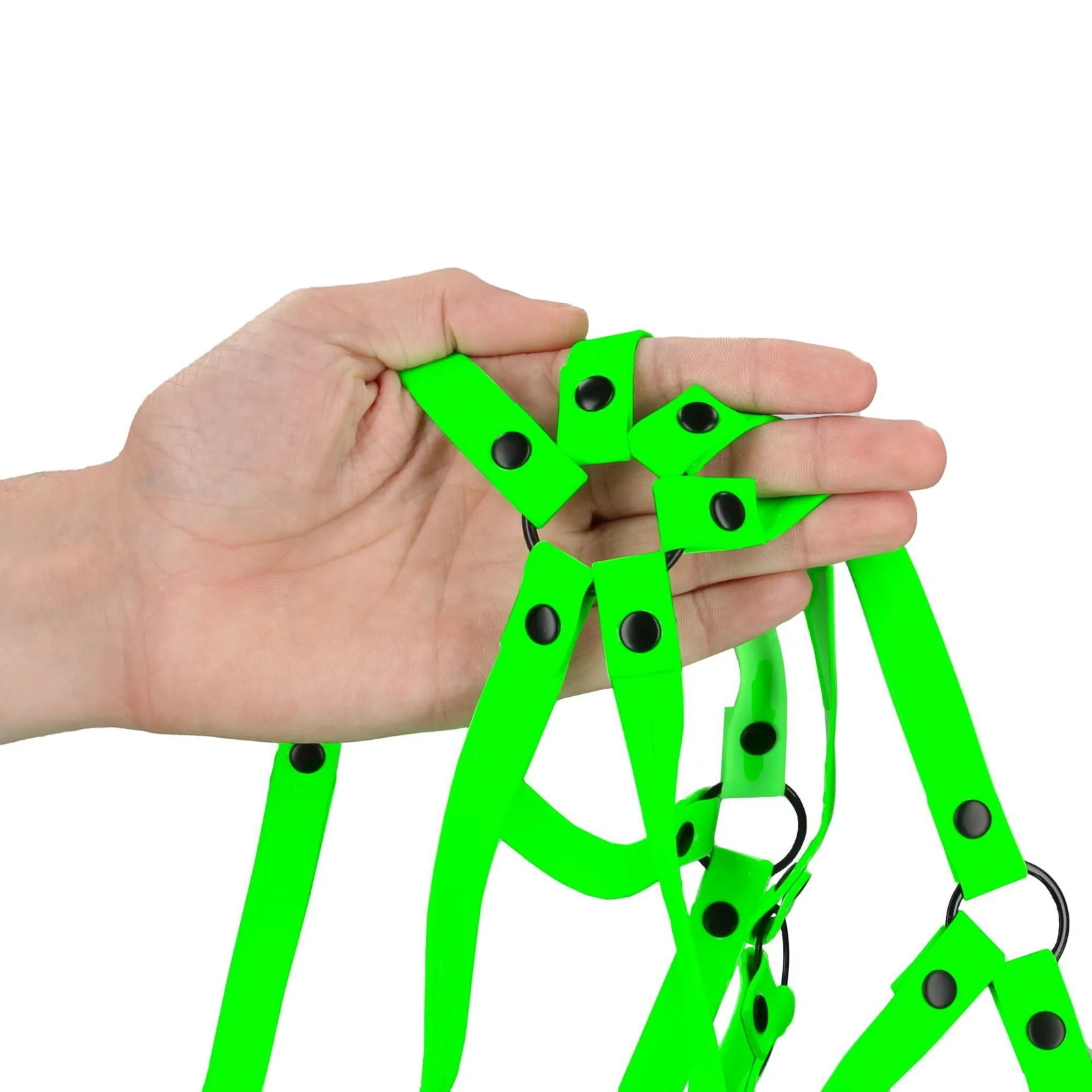 Full Body Harness - Glow in the Dark - Neon Green/Black - S/M - Image 4