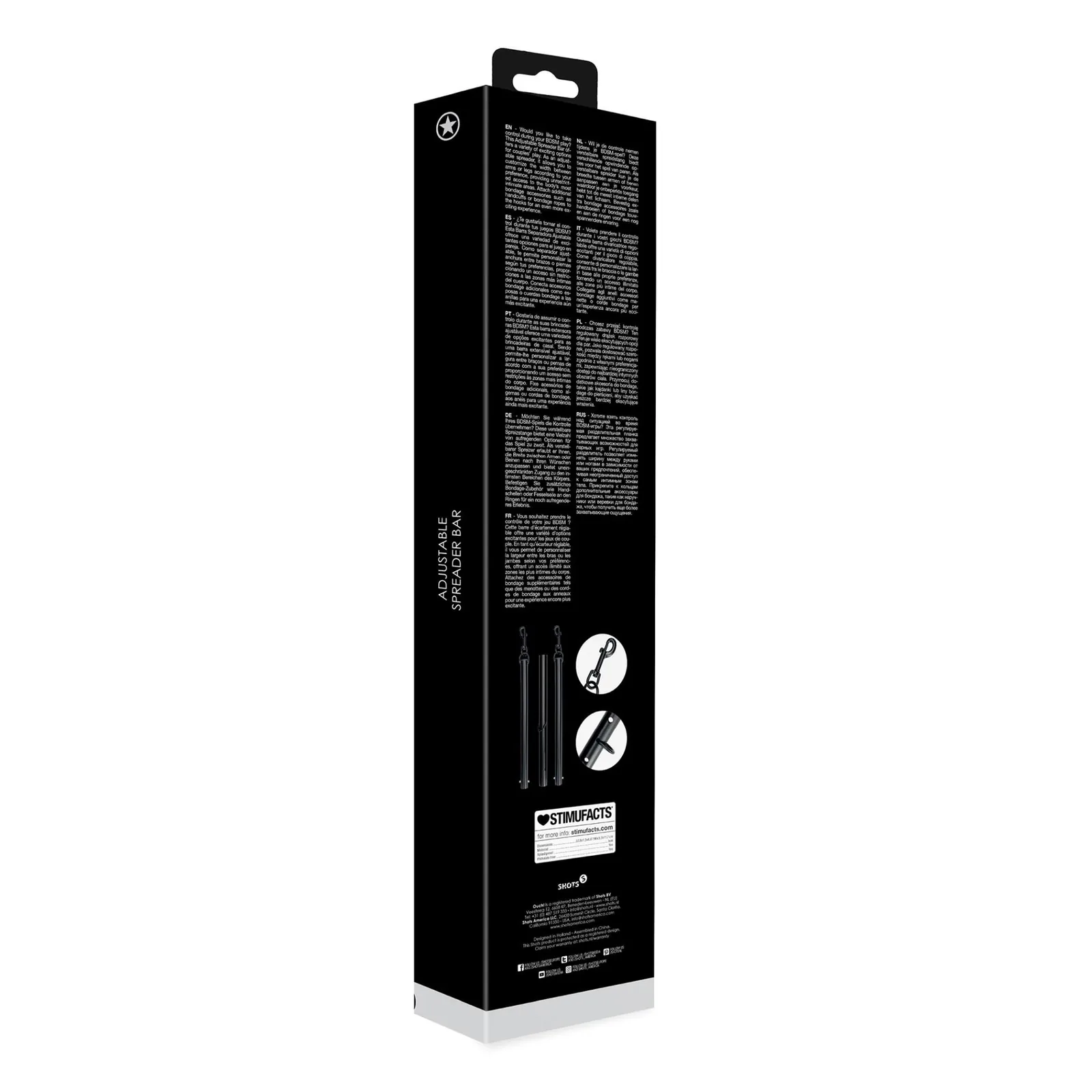 Adjustable Spreader Bar - Black - Image 4
