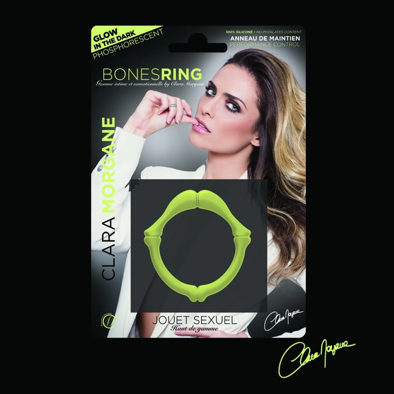 Clara Morgane Bones Ring Phosphorescent — glow-in-the-dark erection ring