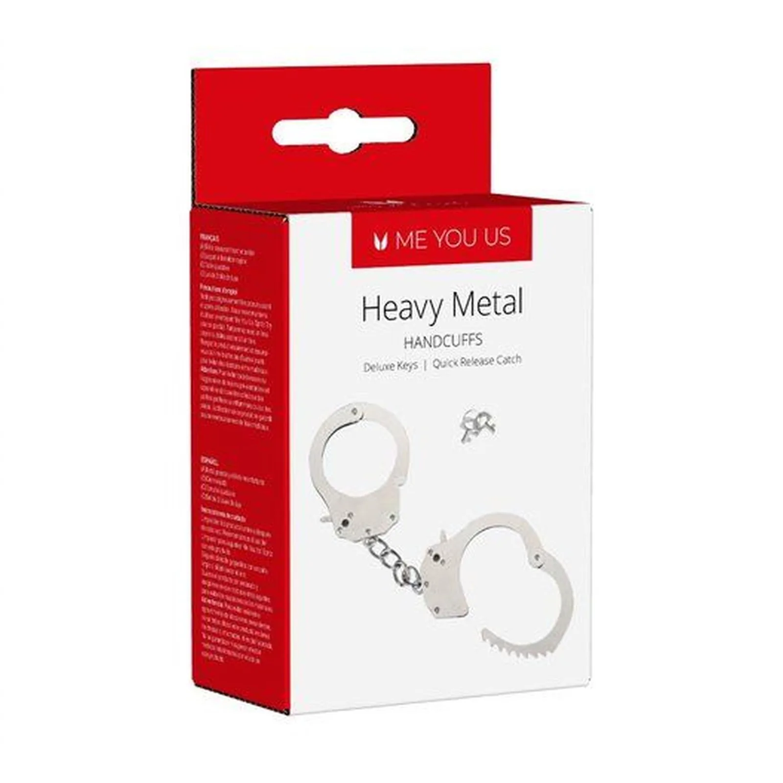 Handcuffs- Me You Us Heavy Metal Handcuffs Silver - Image 3