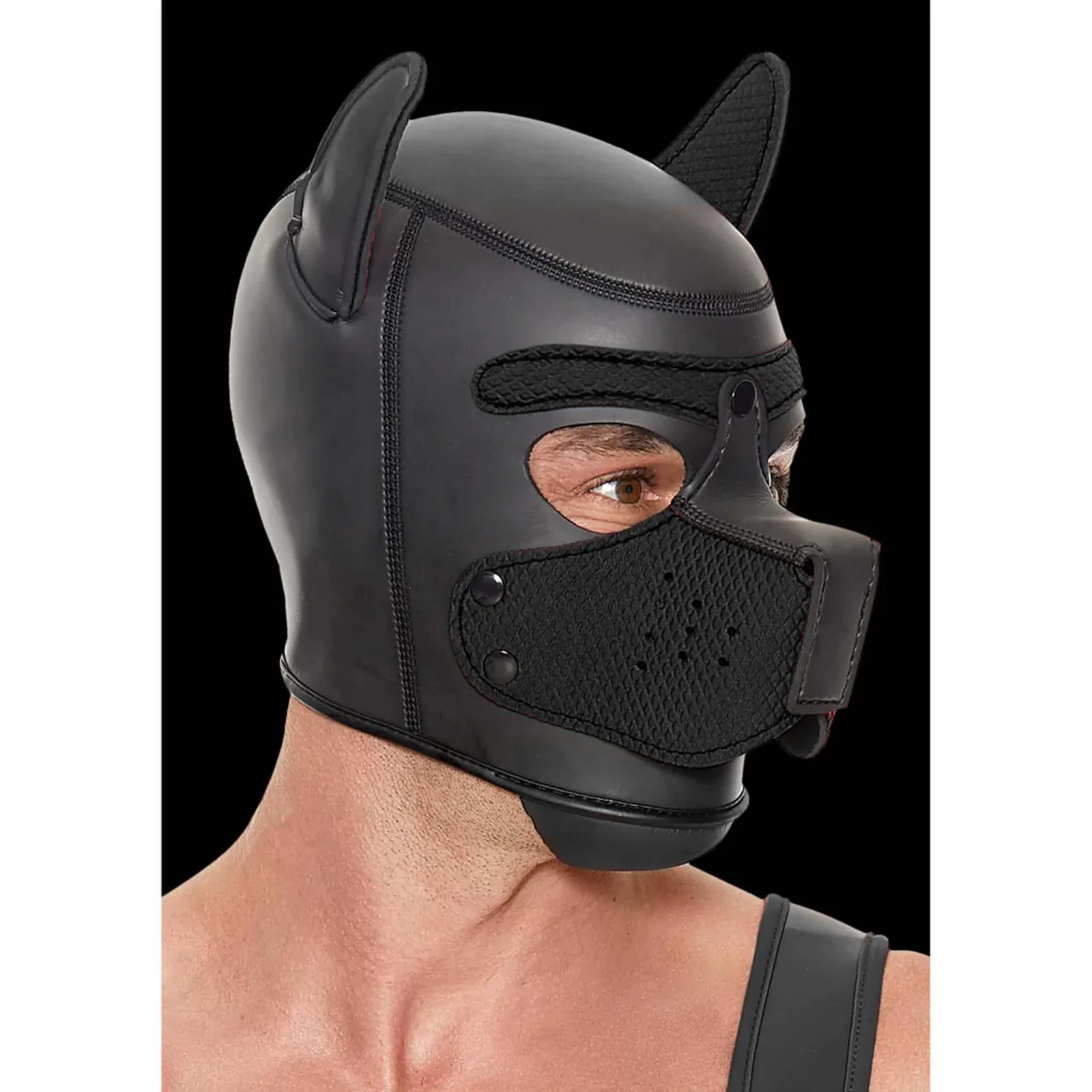 Neoprene Puppy Mask - Black - Image 4