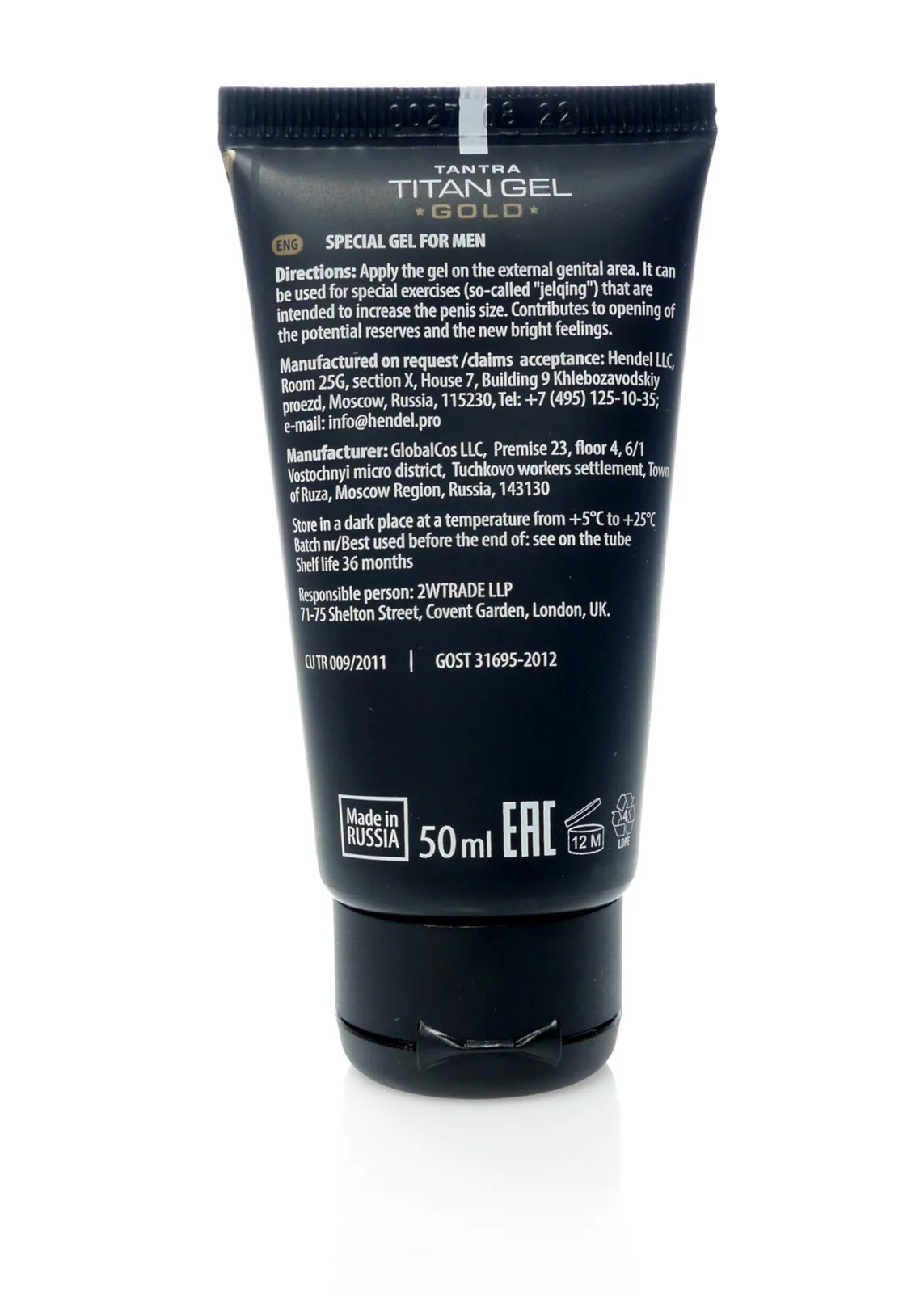 Gel/Spray - Titan GEL GOLD 50ml. ( ORIGINAL ) - Image 3