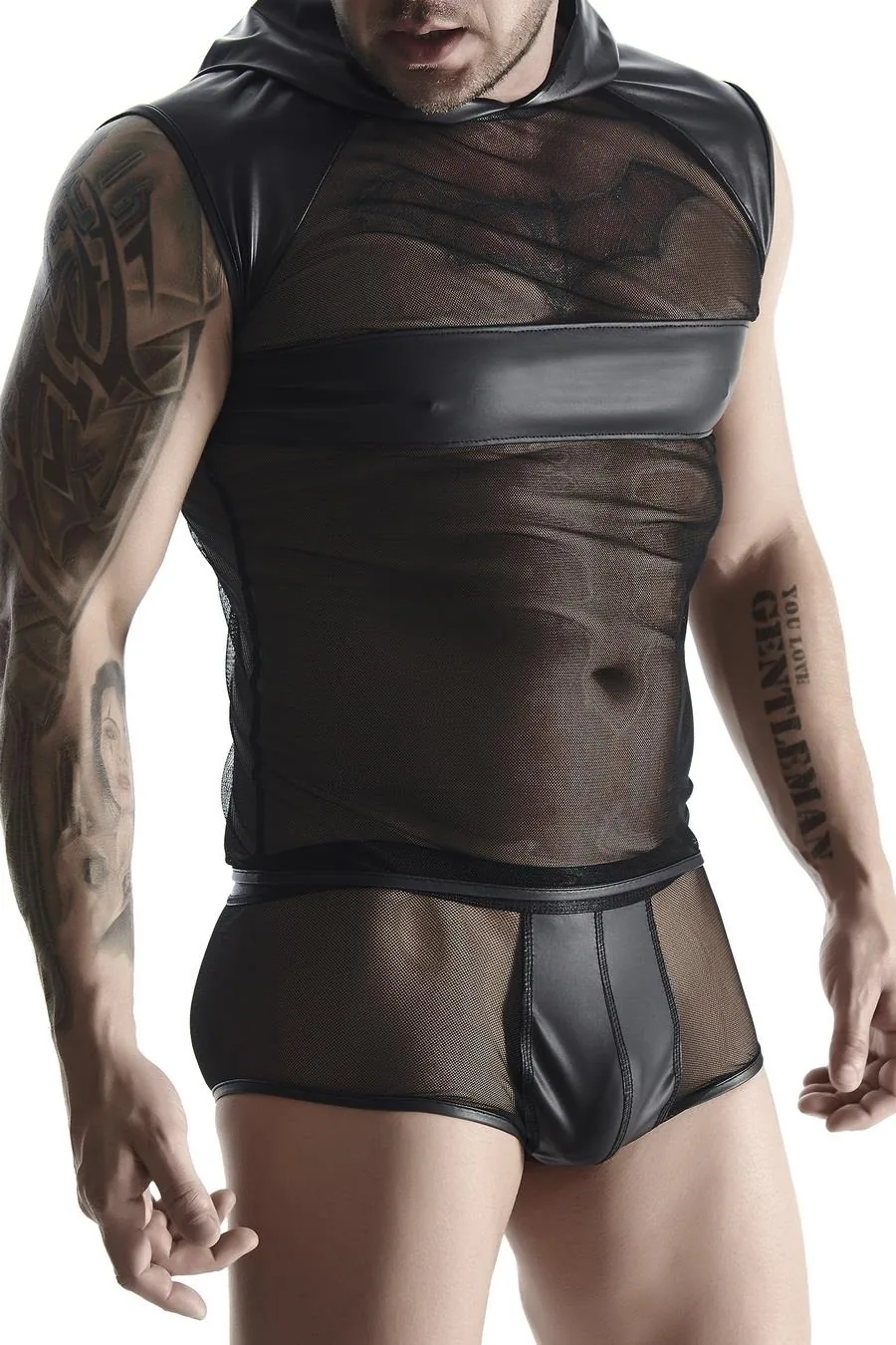 Regnes Fetish Planet T-shirt XXL, faux leather trim - Image 4