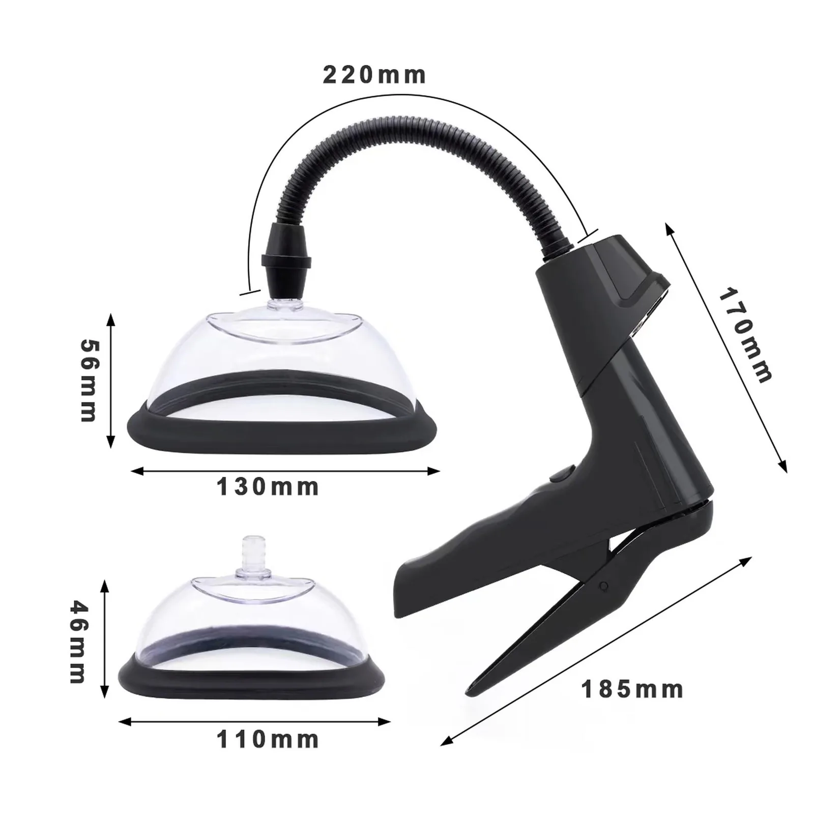 B - Series Power Manual Vagina Pump with Digital Display