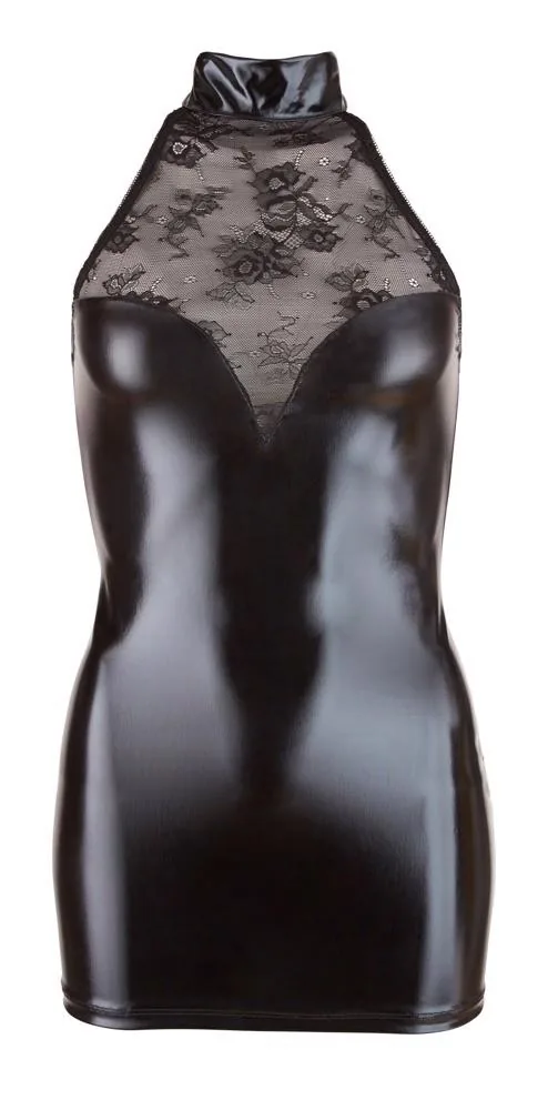 Cottelli PARTY Dress with Lace XL Wet Look - Image 4
