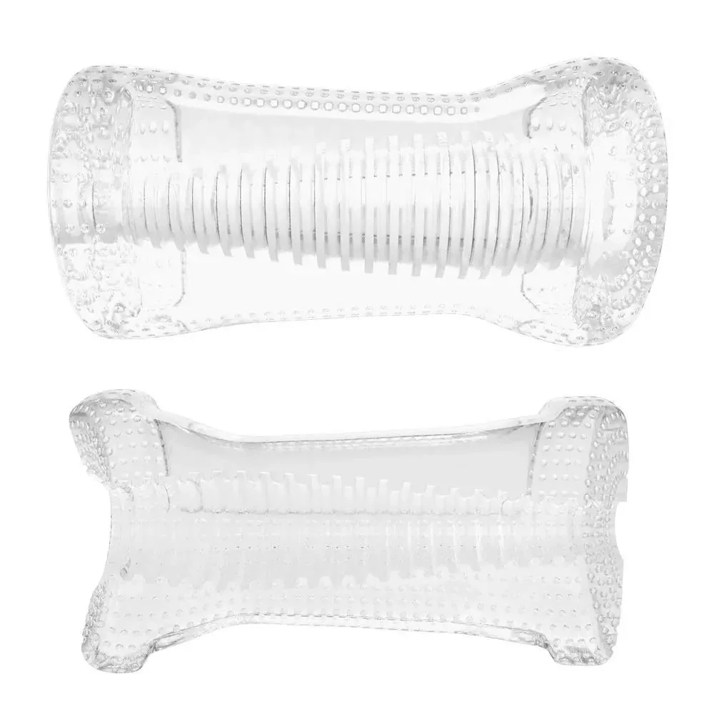Masturbator - Me You Us Ripple Dual End Stroker Male Masturbator Transparent - Image 3