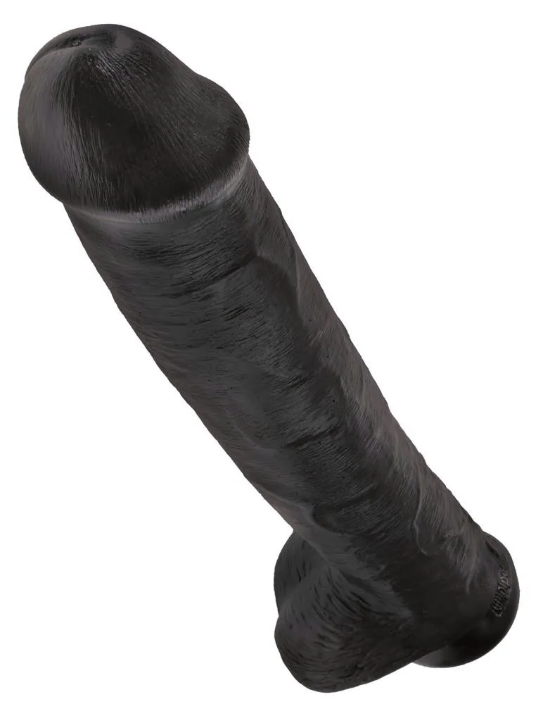 King Cock 15" Cock with Balls Dark - Image 4