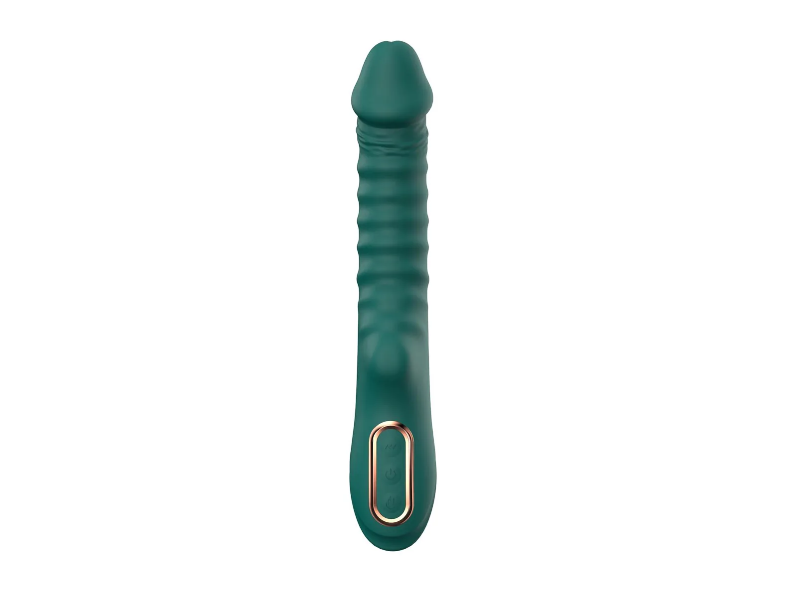 Enyalius Ribbed Silicone Vibrator Green - Image 4