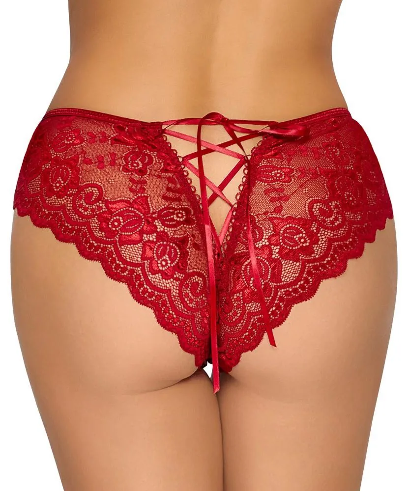 Crotchless panty red S - Image 4