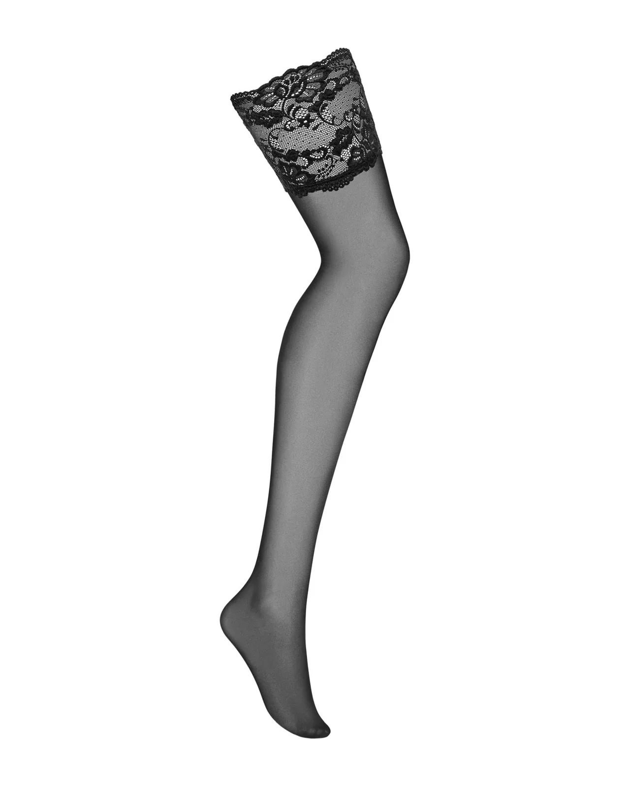 Lingerie-810-STO-1 Black Stockings L/XL - Image 4
