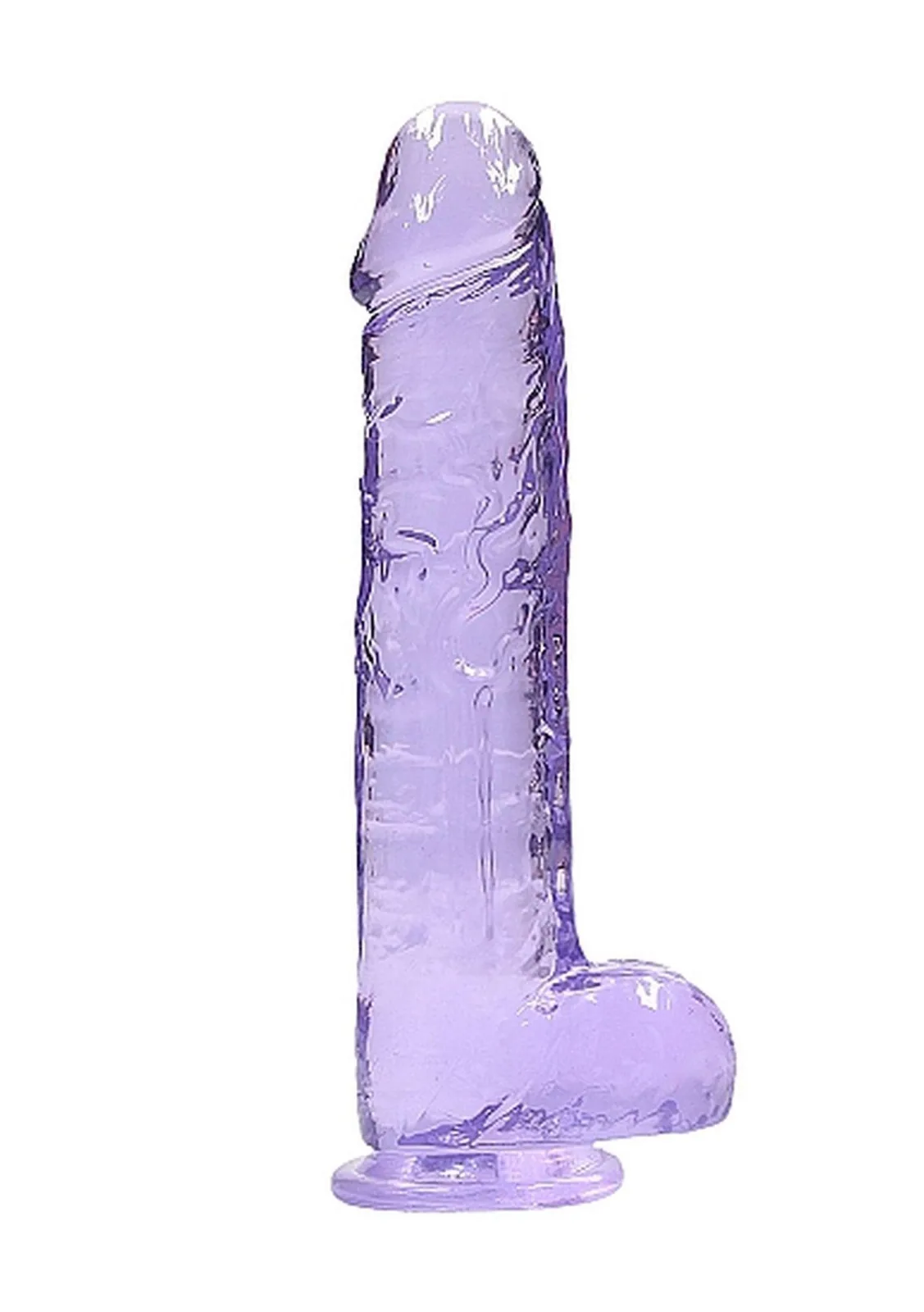 9" / 23 cm Realistic Dildo With Balls - Purple - Image 4