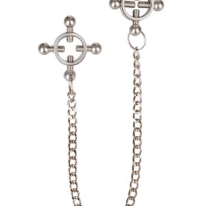 4 Point Nipple Press with Chain Black