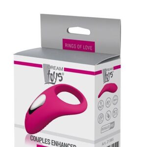 Dream Toys Rings of Love Couples Enhancer Magenta — Vibrating Erection Ring for Couples