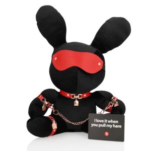 S-Line Rabbit Bondage Velvet Large – Black BDSM Accessory