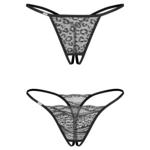 Bianca 2-pack open-crotch thongs L/XL