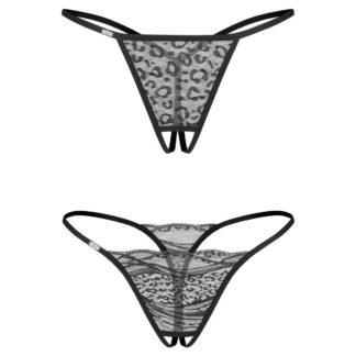 Bianca 2-pack open-crotch thongs L/XL