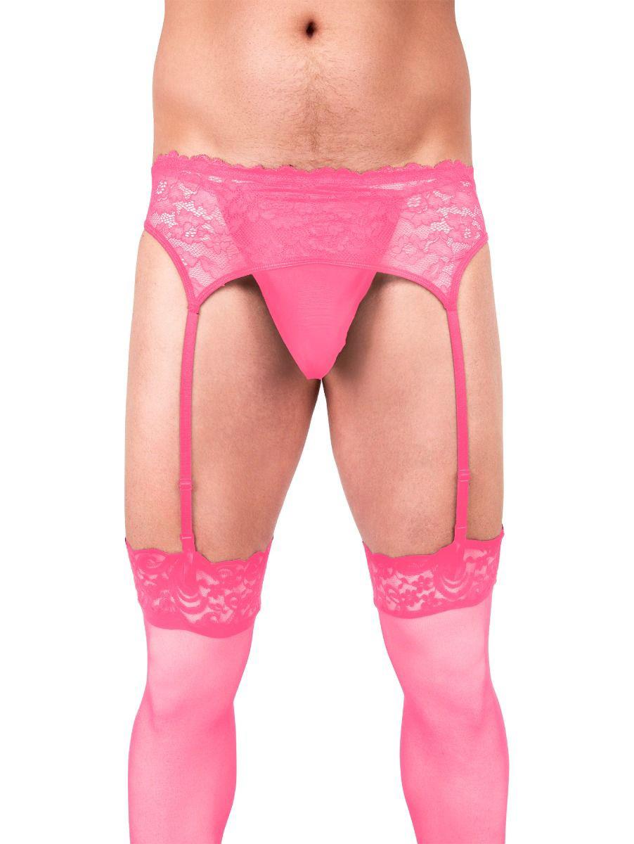 Prowler Pink Lace Garter Set Xlarge
