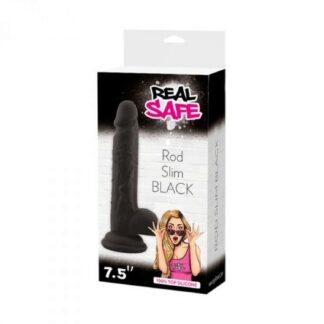 Dildo-Fallo Realistic Real Safe Rod Slim Black