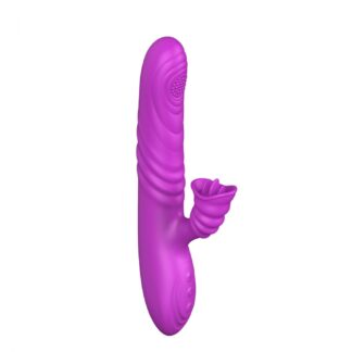 Angelia Vibrator, USB 3 thrusting functions / 20 vibrations Purple
