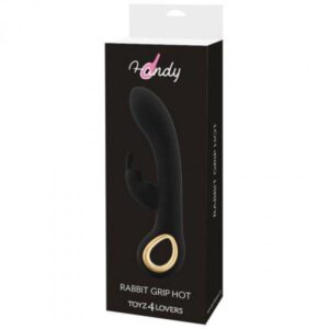 Vibrator - Heating Rabbit Vibrator Handy Rabbit Grip Hot Black