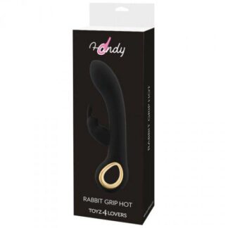 Vibrator - Heating Rabbit Vibrator Handy Rabbit Grip Hot Black