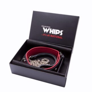 WHIPS Bindings Women's Collar with Studs and Leash