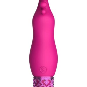 Royal Gems Exquisite Rechargeable Silicone Bullet Massager, Pink