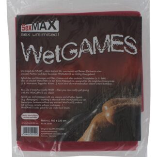 BDSM-SexMAX WetGAMES Sex sheet, 180 x 220 cm, red