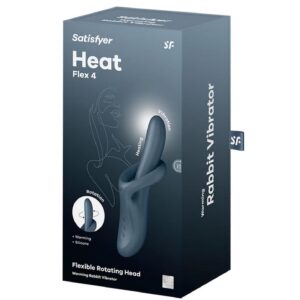 Satisfyer Heat Flex 4 Gray — Heated Vibrator with Vibration and Rotation