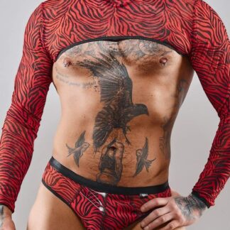 Cropped Top with Long Sleeves - XXL