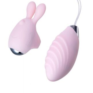 JOS VITA Finger Vibrating Egg and Vibrating Attachment, Silicone, Powder Pink, 8.5 cm and 8 cm