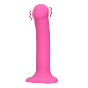 Loveline Medium Powerful Pink — Vibrating Strap-On Dildo