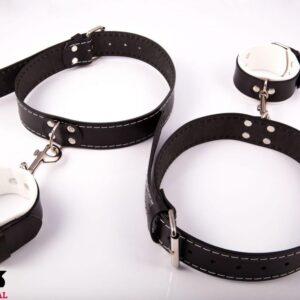 Handcuffs - Men's thigh restraints, white