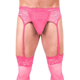 Prowler Pink Lace Garter Set Xxlarge