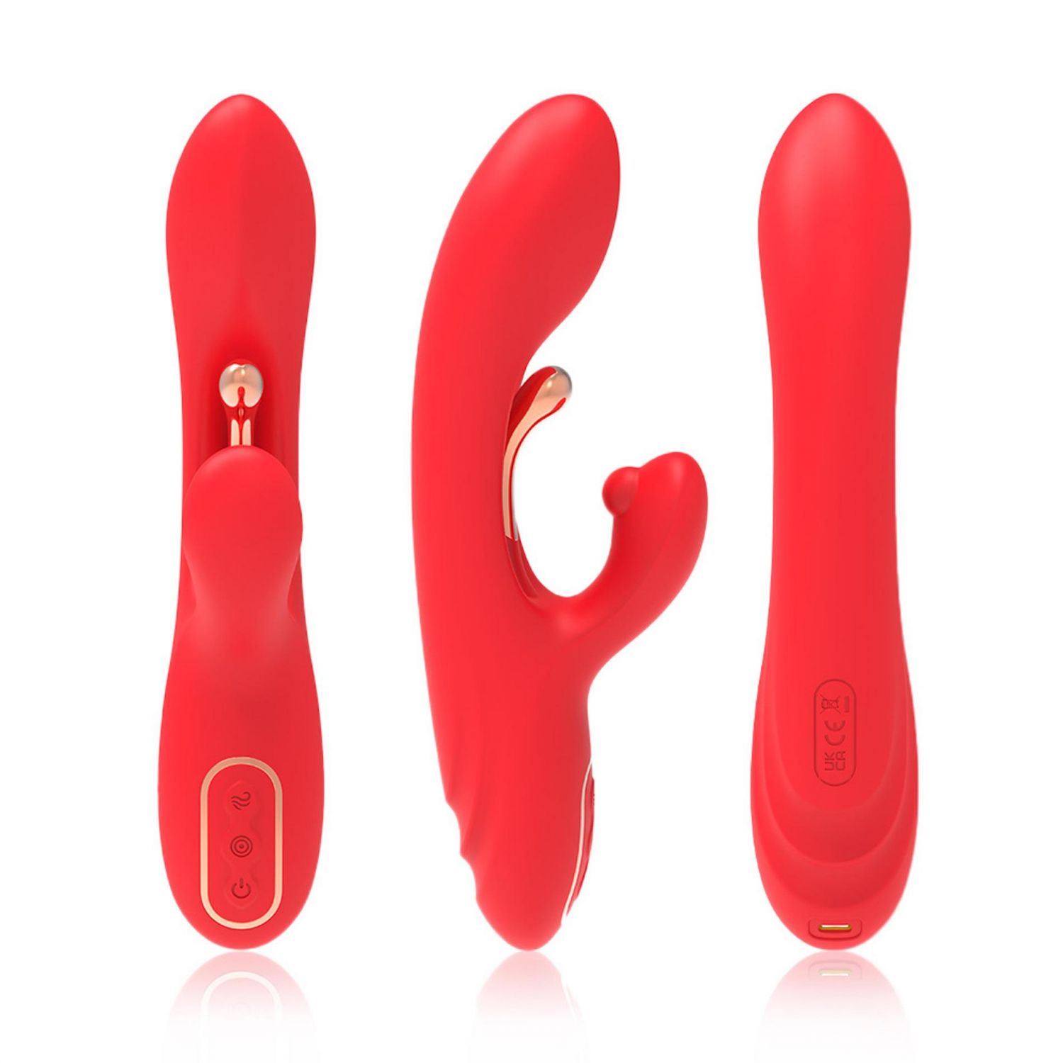 B - Series Joy Nirvana Red — Rabbit Vibrator with Three-Point Vibration