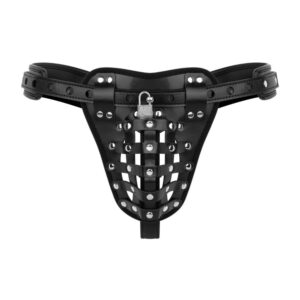 Bedroom Fantasies Chastity Cage Panty - Black Chastity Briefs with Belt