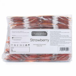 Pasante Strawberry Crush Condoms Bulk Packs 144 pcs
