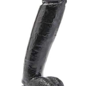 Dildo 10 inch with Balls Black