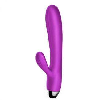 Vibrator - Silicone Vibrator and Pulsator Purple USB 7+7 Function / Heating