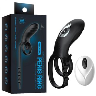 Adjustable Double Cock Ring with Remote