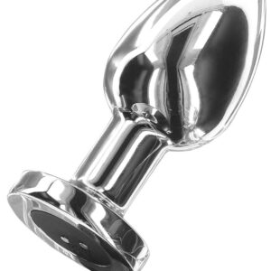 Vibrating Butt Plug, Large, Silver