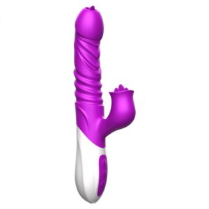 Vibrator - Silicone USB Vibrator with 10 Functions, Thrusting, and Heating